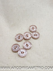 Botão glitter 11mm - rosa velho