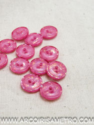 Shimmer button 11mm - Pink