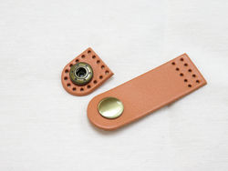 Leather bag clasp / closure