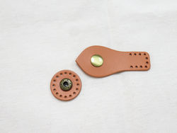 Leather bag clasp / closure
