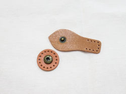 Leather bag clasp / closure