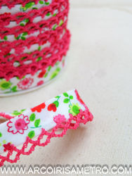 Bias Tape with edging baby motifs  -- DAINTY  FLOWERS