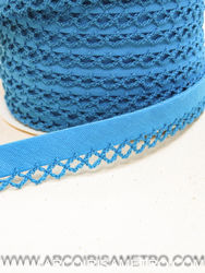Bias tape with edging - turquoise 