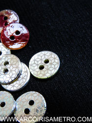 Printed mother of pearl button - 7mm