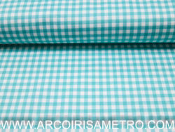 Lycra vichy - Verde água
