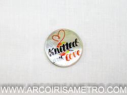 Mother of pearl tag - Knitted with love