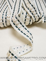 TINY FRINGE - Pearl and green