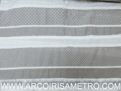 Stripes with lace - Grey