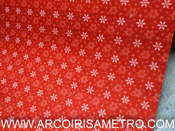Christmas felt - Snow flakes - red