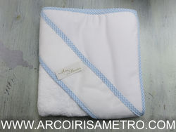 BABY TOWEL WITH AIDA STRIP AND FABRIC CORNER