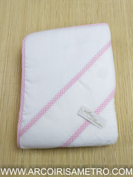 BABY TOWEL WITH AIDA STRIP AND FABRIC CORNER