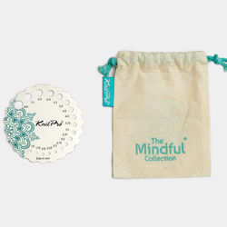 KnitPro - STERLING SILVER PLATED METAL NEEDLE GAUGE