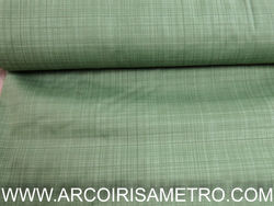 Linen texture print  fabric - green