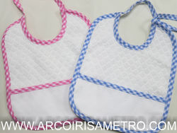 Cross-stitch embroidery bib