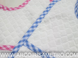 Cross-stitch embroidery bib