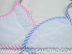 Round Cross-stitch embroidery bib