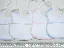 Round Cross-stitch embroidery bib