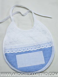 Round Cross-stitch embroidery bib