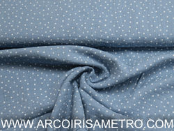 Dotted muslin - Denim blue