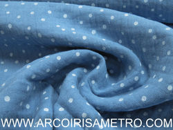 Dotted muslin - Denim blue