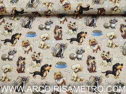 Poodles & Sausage dogs Fabric