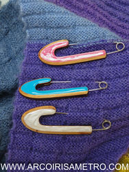 Wooden shawl pin