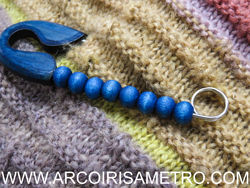 Wood beads shawl pin