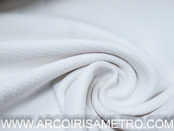 Textured diamond jersey - white