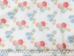 Printed cotton - Wool balls 