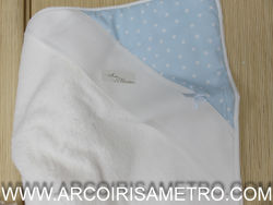 Towel with aida strip - Blue Stars