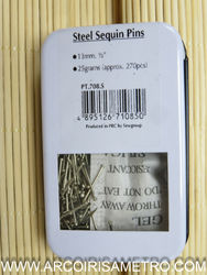 STEEL SEQUIN PINS IN TIN