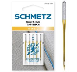 SCHMETZ - SEWING MACHINE NEEDLES - TOPSTITCH GOLD 80