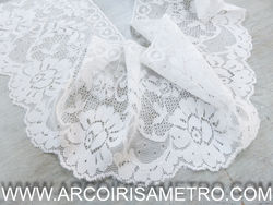 WIDE ELASTIC LENGERIE LACE - WHITE