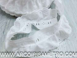 English embroidery with stars