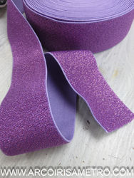 Elástico com brilho - Lilás