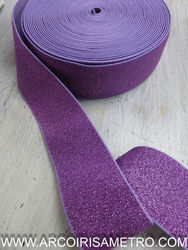 Elástico com brilho - Lilás