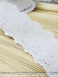 English embroidery with flowers