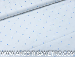 Embroidered piquet - Blue dots