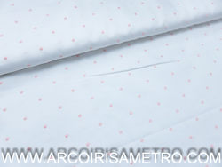 Embroidered piquet - Pink dots