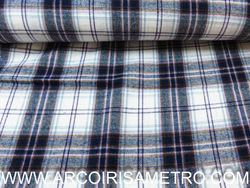 Check Flanel - Lilac, blue and white