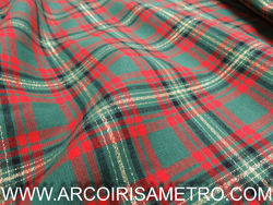 SCOTTISH CHECK - GREEN WITH METALIC GOLD