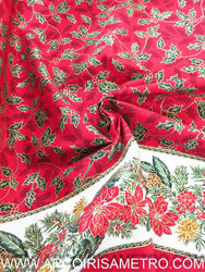CHRISTMAS FABRIC WITH BORDER ON  BOTH SIDES