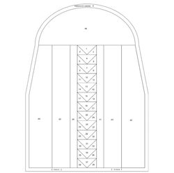 PANEL   BOLSA FOUNDATION PIECING  - FLYING GEESE