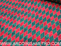 Fabricart - Red and Green diamonds