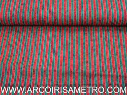 Fabricart - Red and Green stripes