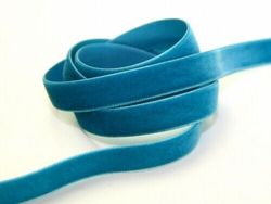 TURQUOISE Velvet Ribbon 16 mm wide