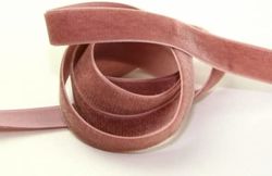 DUSTY ROSE  Velvet Ribbon 16 mm wide