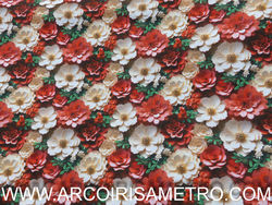 DIGITAL COTTON PRINT - CHRISTMAS FLOWERS