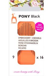 PONY BLACK -  NIQUEL FREE NEEDLES