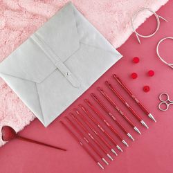 CONJUNTO KNITPRO AMORE - CROCHET TUNISINO INTERCAMBIAVEL -  EDIÇÃO LIMITADA